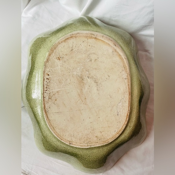 Antique Asian Chinese Porcelain Green Glaze Basin Wash Pot Bowl - Picture 8 of 8